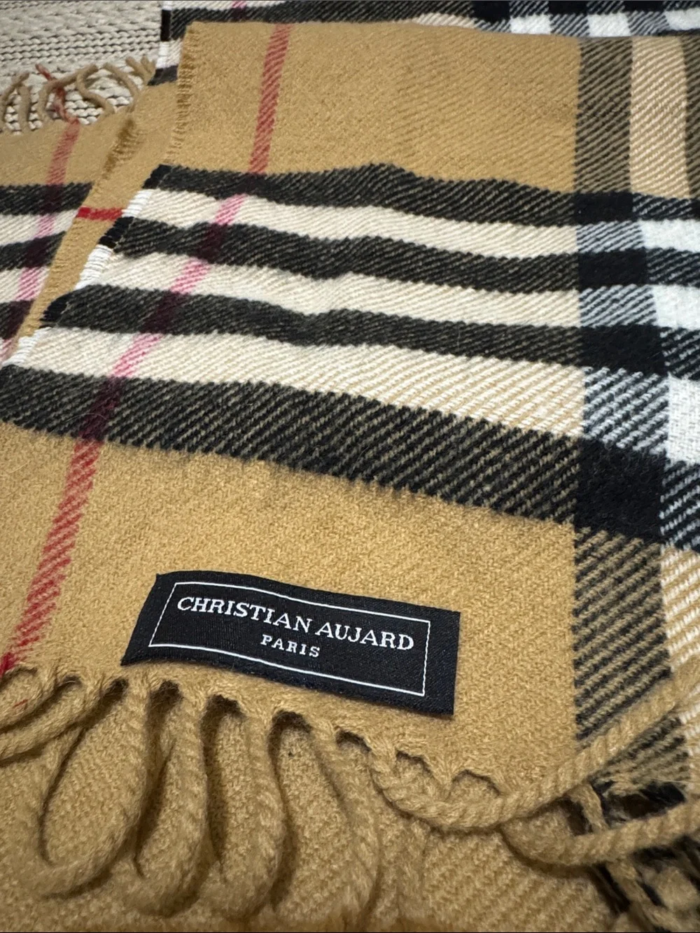 Christian Aujard Paris check scarf
